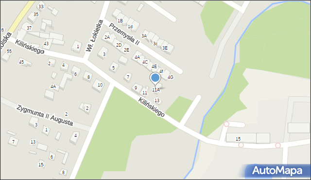 Czersk, Kilińskiego Jana, płk., 11A, mapa Czersk