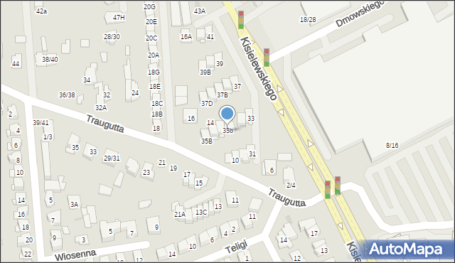 Częstochowa, Kisielewskiego Stefana, 33b, mapa Częstochowy