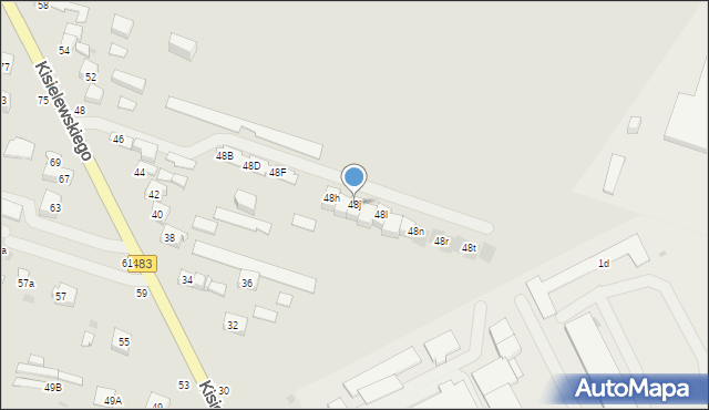 Częstochowa, Kisielewskiego Stefana, 48j, mapa Częstochowy