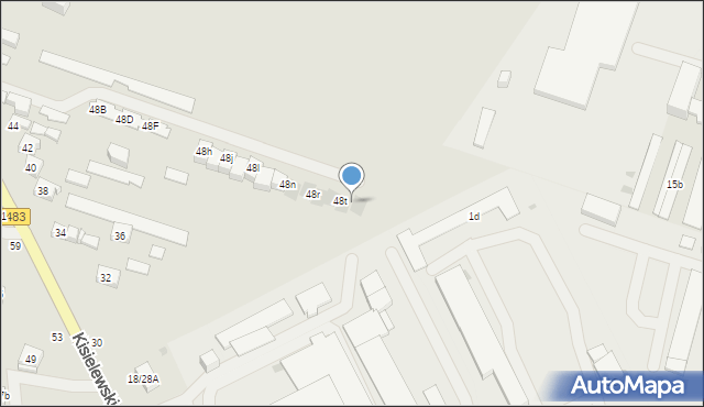 Częstochowa, Kisielewskiego Stefana, 48u, mapa Częstochowy