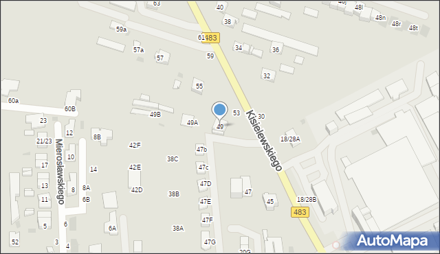 Częstochowa, Kisielewskiego Stefana, 49, mapa Częstochowy