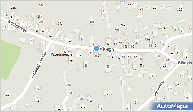 Dobczyce, Kilińskiego Jana, płk., 41a, mapa Dobczyce