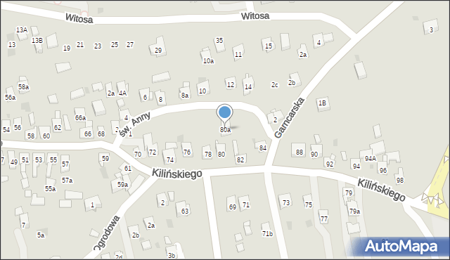 Dobczyce, Kilińskiego Jana, płk., 80a, mapa Dobczyce