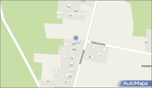 Drzewica, Kilińskiego Jana, płk., 59D, mapa Drzewica