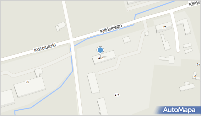 Dzierżoniów, Kilińskiego Jana, płk., 47A, mapa Dzierżoniów