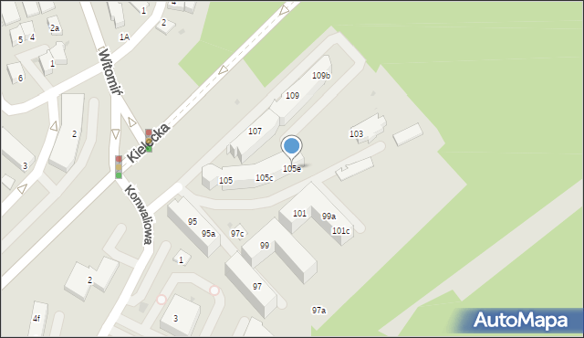Gdynia, Kielecka, 105e, mapa Gdyni