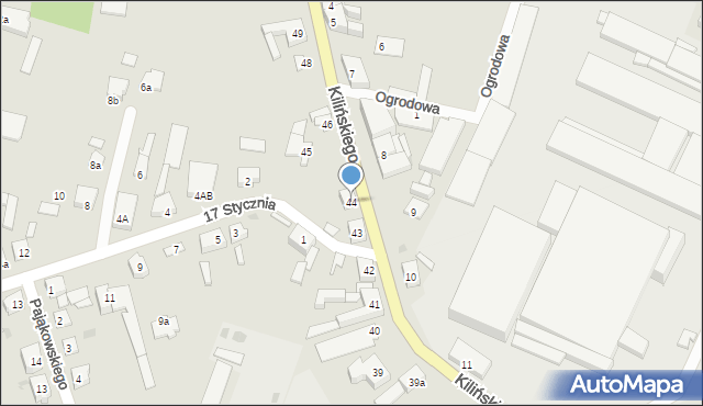 Gniewkowo, Kilińskiego Jana, płk., 44, mapa Gniewkowo
