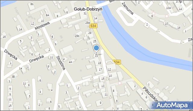 Golub-Dobrzyń, Kilińskiego Jana, płk., 21, mapa Golub-Dobrzyń