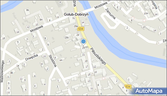 Golub-Dobrzyń, Kilińskiego Jana, płk., 24, mapa Golub-Dobrzyń