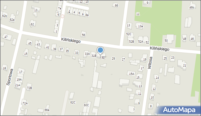 Góra Kalwaria, Kilińskiego Jana, płk., 31A, mapa Góra Kalwaria