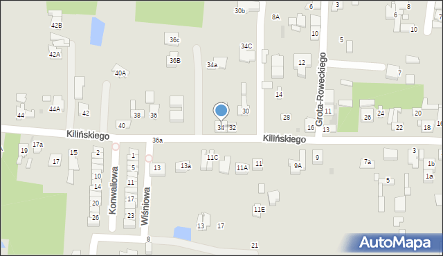 Góra Kalwaria, Kilińskiego Jana, płk., 34, mapa Góra Kalwaria