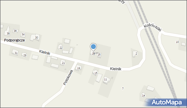 Goszcza, Kielnik, 18, mapa Goszcza