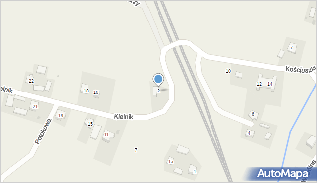 Goszcza, Kielnik, 2, mapa Goszcza