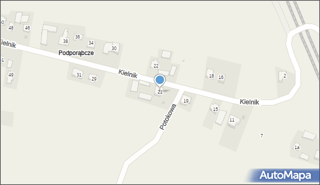 Goszcza, Kielnik, 21, mapa Goszcza