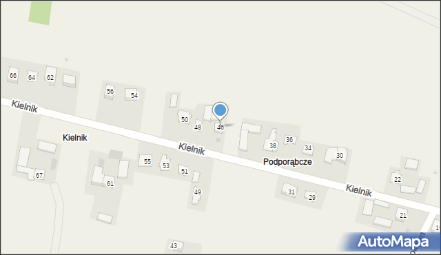 Goszcza, Kielnik, 46, mapa Goszcza