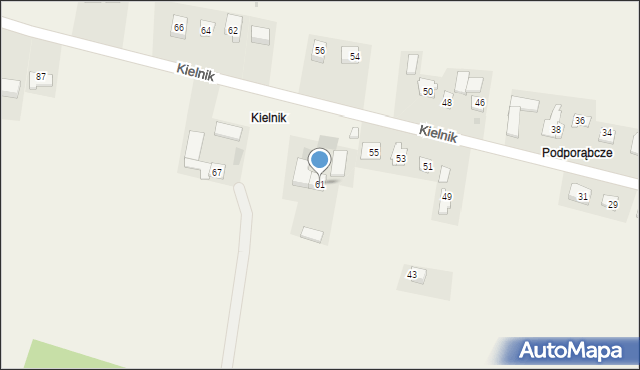 Goszcza, Kielnik, 61, mapa Goszcza