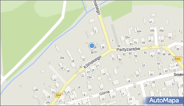 Hrubieszów, Kilińskiego Jana, płk., 34, mapa Hrubieszów