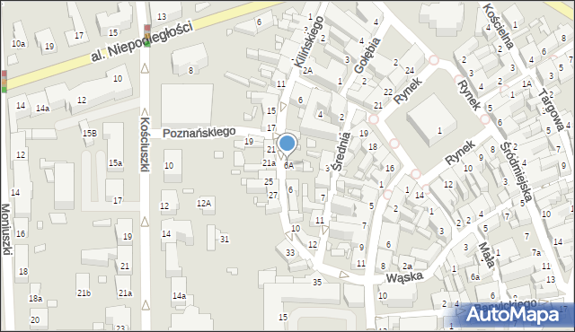 Jarocin, Kilińskiego Jana, płk., 6A, mapa Jarocin