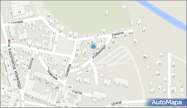 Jasło, Kilińskiego Jana, płk., 11, mapa Jasła