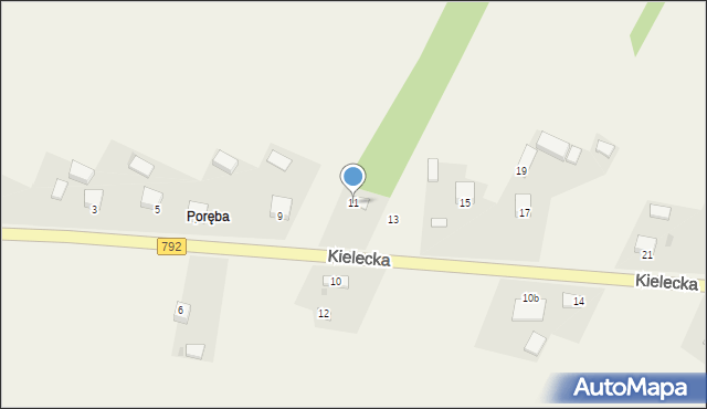 Jaworznik, Kielecka, 11, mapa Jaworznik