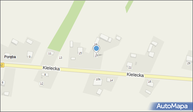 Jaworznik, Kielecka, 17, mapa Jaworznik