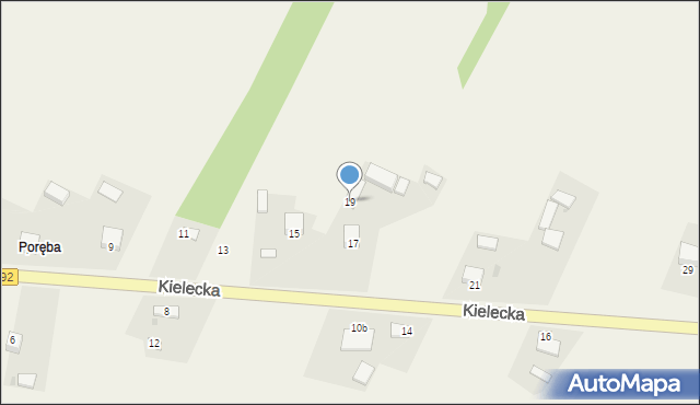 Jaworznik, Kielecka, 19, mapa Jaworznik