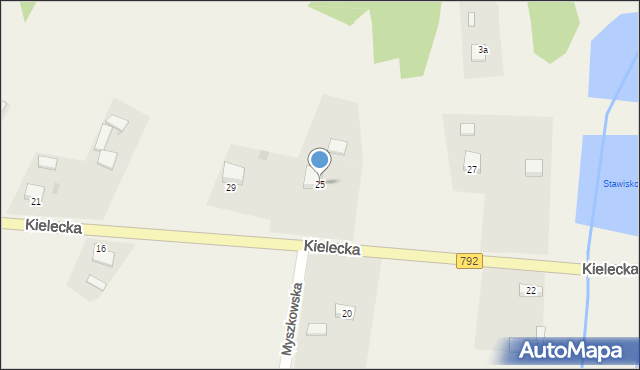 Jaworznik, Kielecka, 25, mapa Jaworznik