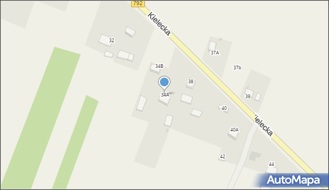 Jaworznik, Kielecka, 34A, mapa Jaworznik