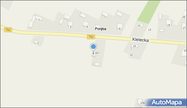 Jaworznik, Kielecka, 6, mapa Jaworznik