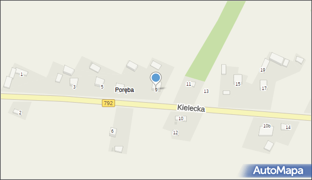 Jaworznik, Kielecka, 9, mapa Jaworznik