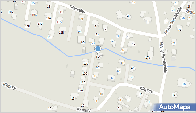 Jaworzno, Kiepury Jana, 8D, mapa Jaworzno