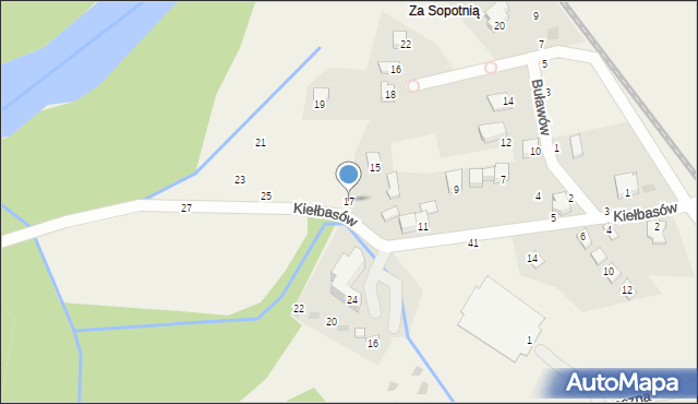 Jeleśnia, Kiełbasów, 17, mapa Jeleśnia