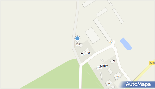 Kadyny, Kikoły, 73d, mapa Kadyny