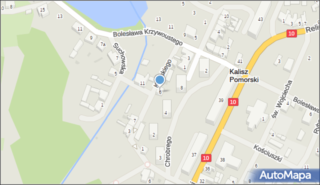 Kalisz Pomorski, Kilińskiego Jana, płk., 6, mapa Kalisz Pomorski