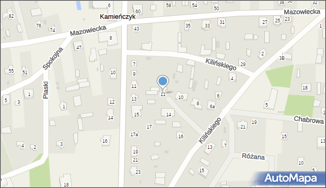 Kamieńczyk, Kilińskiego Jana, płk., 11, mapa Kamieńczyk