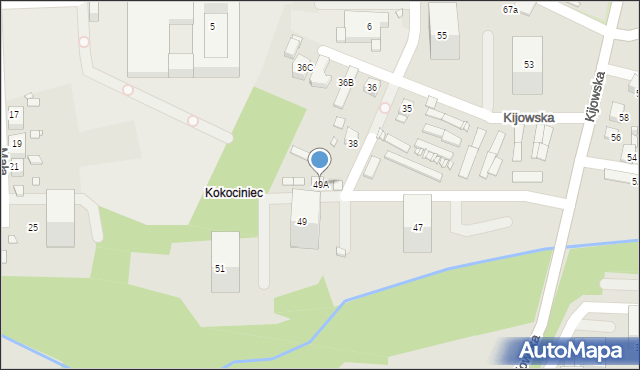 Katowice, Kijowska, 49A, mapa Katowic
