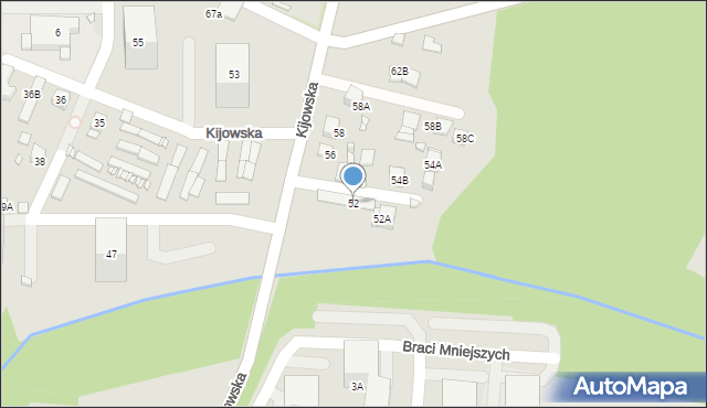 Katowice, Kijowska, 52, mapa Katowic