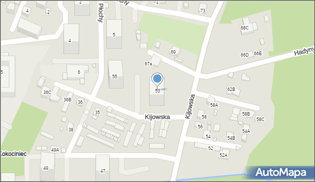 Katowice, Kijowska, 53, mapa Katowic
