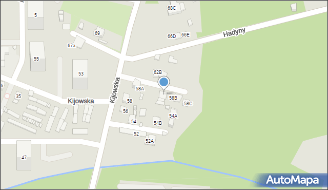 Katowice, Kijowska, 58D, mapa Katowic