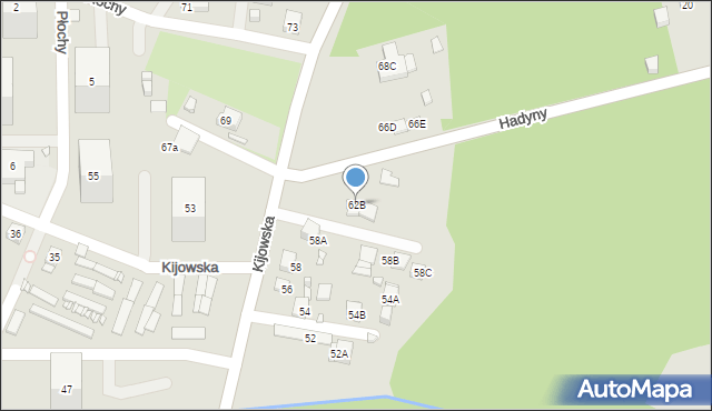 Katowice, Kijowska, 62B, mapa Katowic