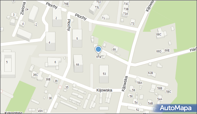 Katowice, Kijowska, 67a, mapa Katowic