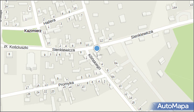 Kazimierz, Kilińskiego Jana, płk., 2, mapa Kazimierz