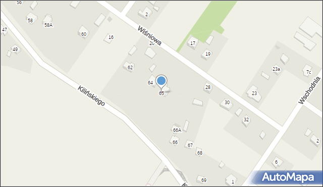 Kazimierz, Kilińskiego Jana, płk., 65, mapa Kazimierz