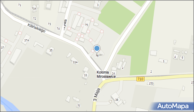 Kazimierz, Kilińskiego Jana, płk., 76, mapa Kazimierz