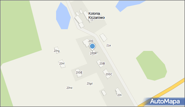 Kiczarowo, Kiczarowo, 20GA, mapa Kiczarowo