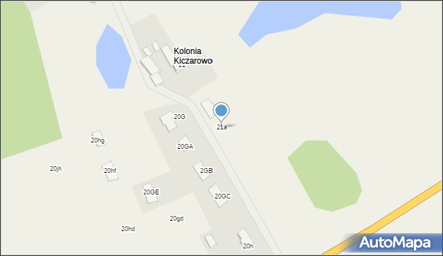 Kiczarowo, Kiczarowo, 21a, mapa Kiczarowo