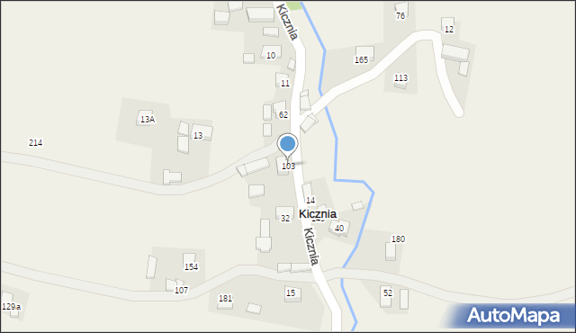 Kicznia, Kicznia, 103, mapa Kicznia