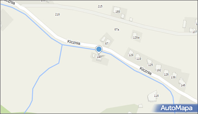 Kicznia, Kicznia, 140, mapa Kicznia