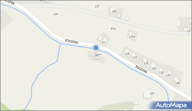 Kicznia, Kicznia, 140, mapa Kicznia