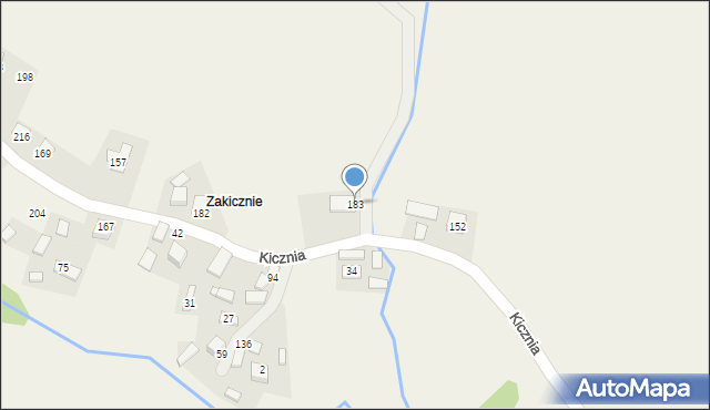 Kicznia, Kicznia, 183, mapa Kicznia